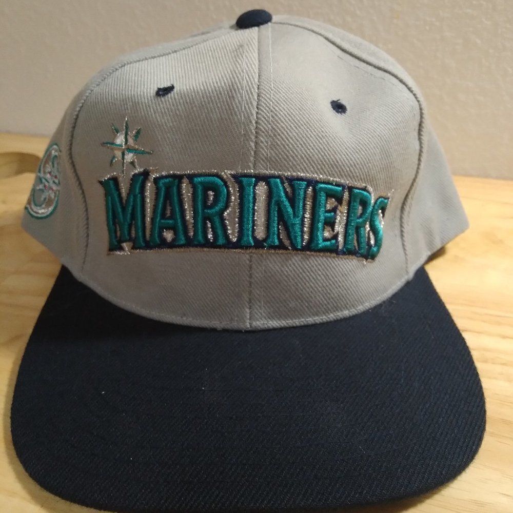 Vintage Drew Pearson Seattle Mariners Logo Snap Back Hat